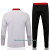 Sudadera De Entrenamiento Trajes Manchester United Cremallera De Cuarto 2021/22 Blanca - Hombre